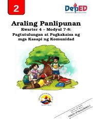 ano ang kahalagahan ng pagtutulungan|Araling Panlipunan 2 .